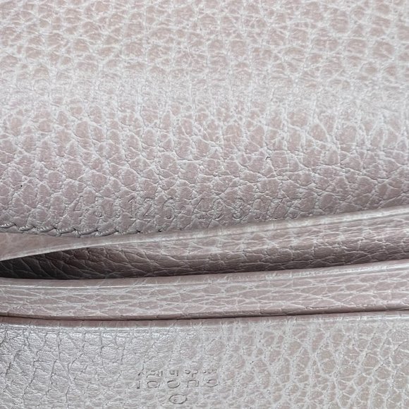 Gucci Marmont Card Case Pebbled Leather Wallet - Picture 13 of 14